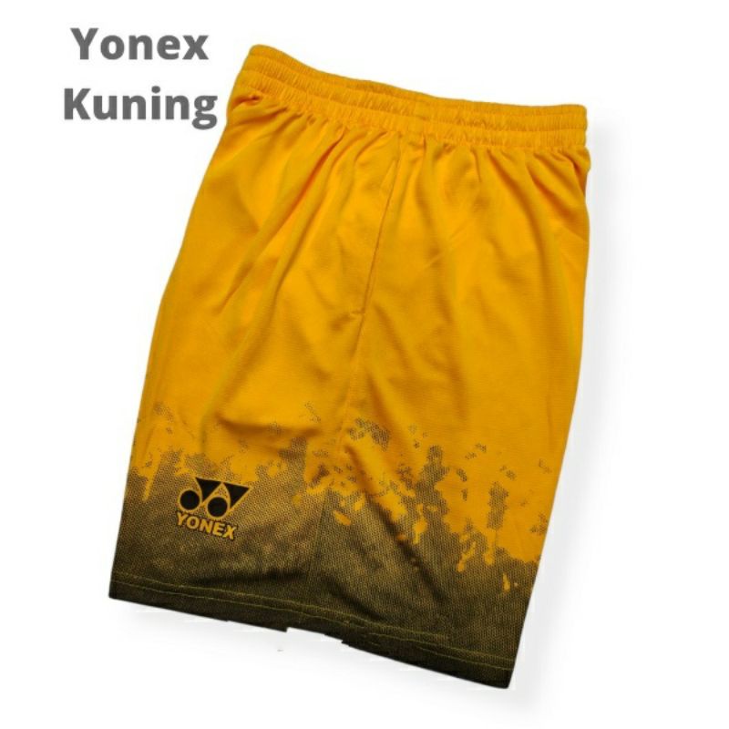 Celana pendek badminton bulutangkis yonex kuning 100% Realpicture