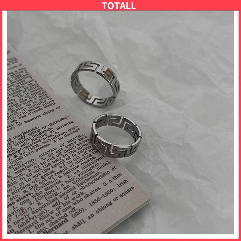 COD Cincin Pola Zuma Cincin Pola Silver Aesthetic Ring Cincin Aesthetic Cincin Estetik Cincin Titanium Cincin Pria Cincin Wanita-Totall