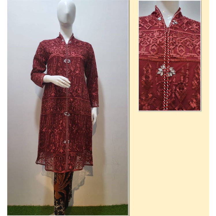 Permata Olshop / Setelan Kebaya Busui Payet Modern / Kebaya Wisuda / Kebaya Tunik Busui / Kebaya Kondangan / Kebaya