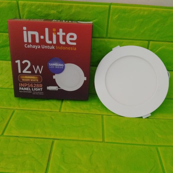 Downlight panel led 12w inlite Bulat