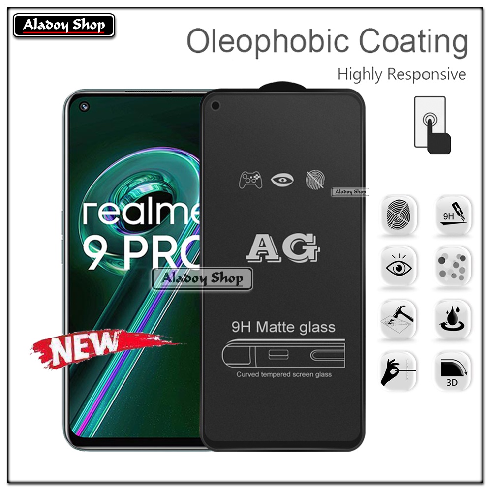 Realme 9 Pro PAKET 2IN1 Tempered Glass Matte Anti Glare Full Layar dan Tempered Glass Kamera