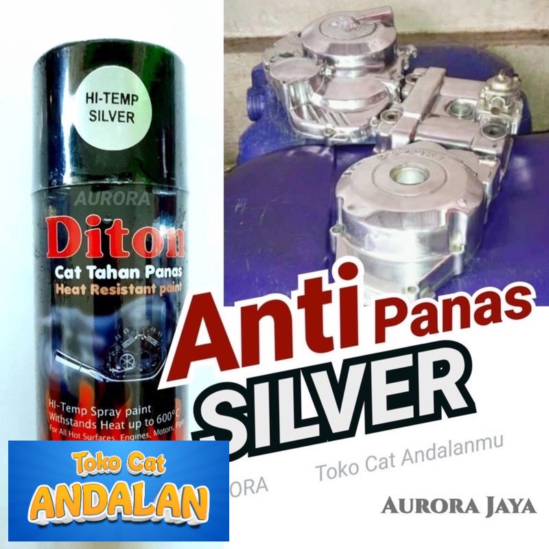 

Toko Cat Andalan - Pilox Diton Hi Temp Silver ANTI PANAS Cat Pilok Hitemp untuk Knalpot Mesin Kompor dll | Toko Cat Andalan Mobil dan Motol
