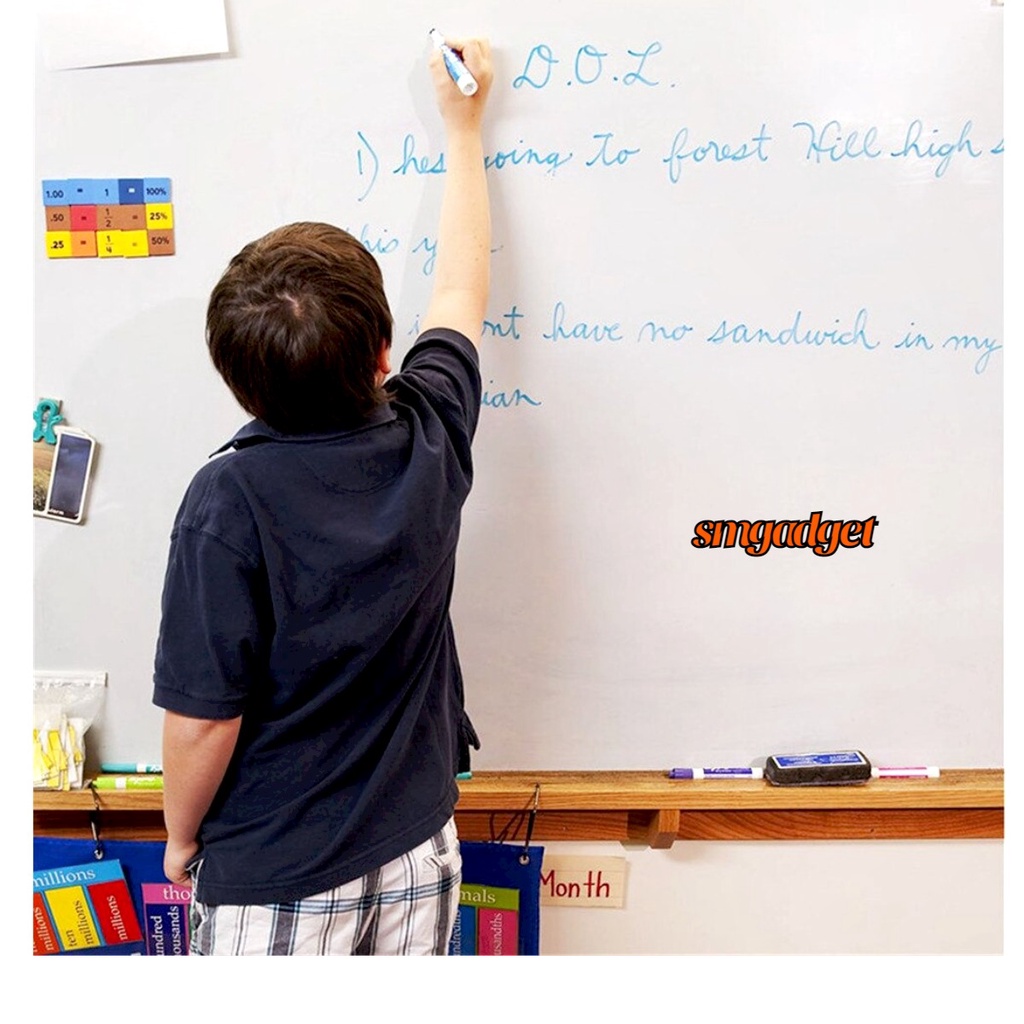 

H&F Stiker Dinding Papan Tulis Whiteboard Flexible 200 x 45 cm Putih