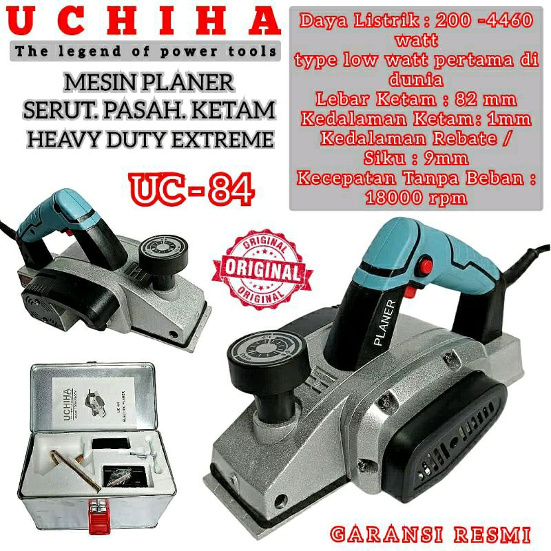 planer serut pasah ketam mesin Uchiha TYPE UC 84 tertinggi by japan promo