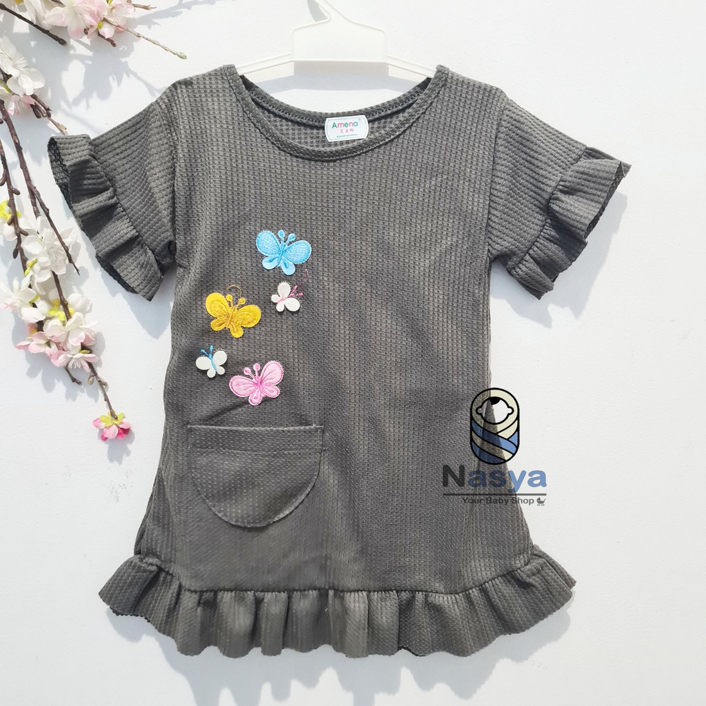 [MK-012] 2in1 Fashion Baby Girl (0 - 6 bulan) Dress Tutu Anak Bermotif