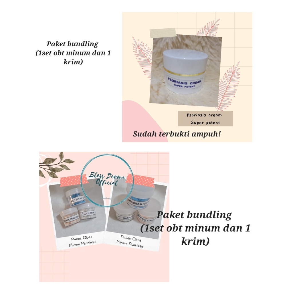 PAKET BUNDLING (1SET OBAT MINUM&1KRIM PSORIASIS SUPER POTENT)
