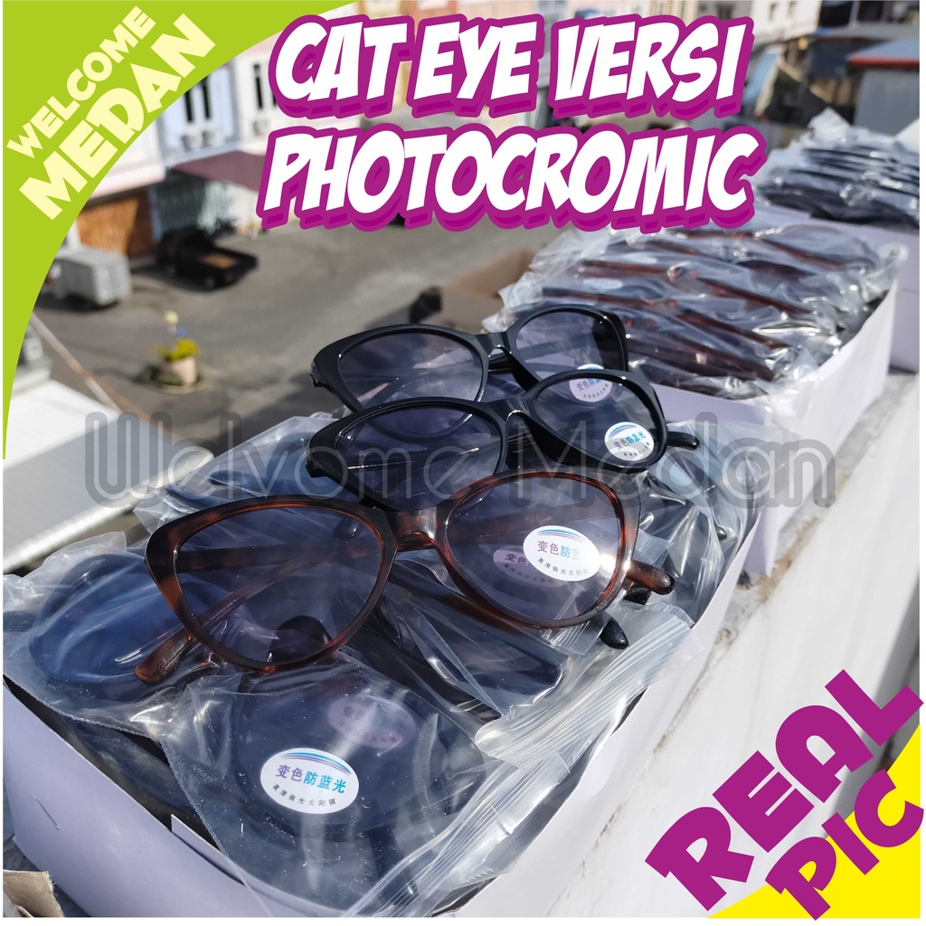 MEDAN CAT EYE PHOTOCROMIC &amp; ANTI RADIASI BLUERAY KACAMATA