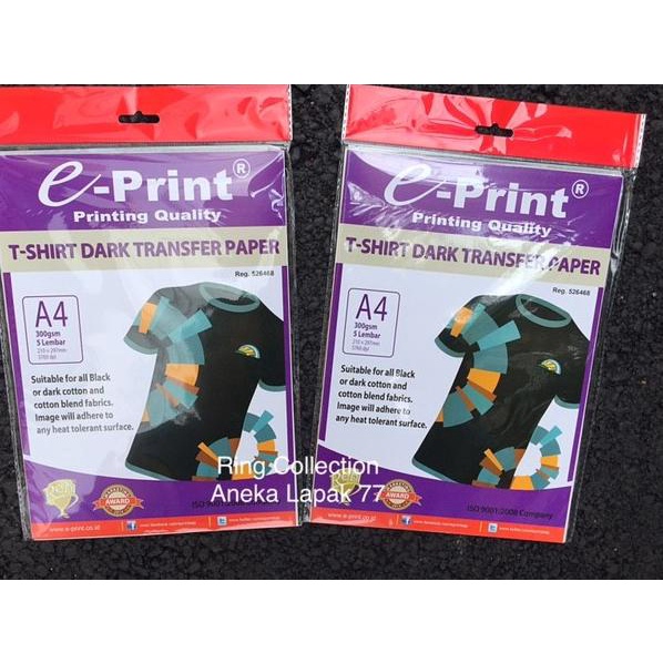 

Transfer Paper / T-shirt Dark Transfer Paper A4 / Photo Paper