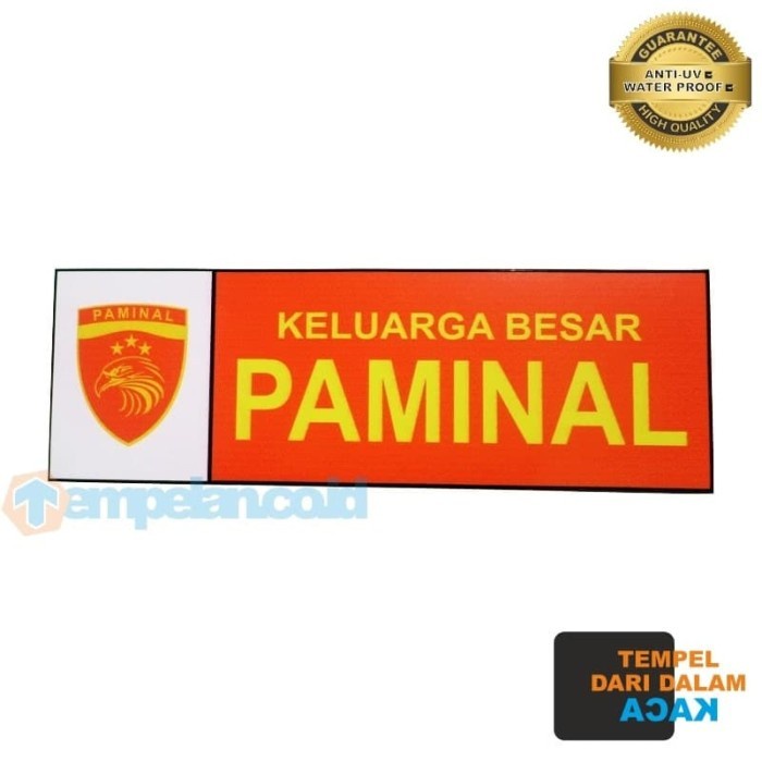STIKER KELUARGA BESAR PAMINAL POLRI (TEMPEL DALAM KACA)