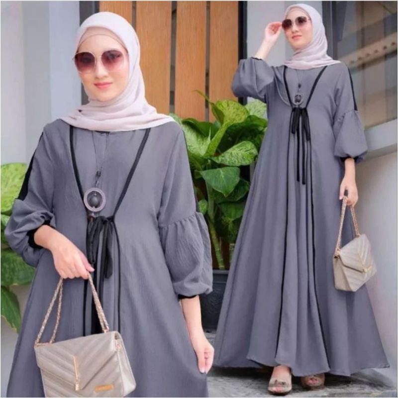 gamis aniqa / gamis gendis dress [ gamis cringkle airflow] gamks viral best seller