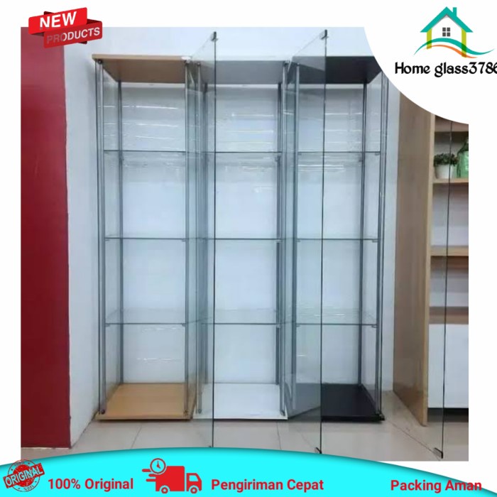 Lemari / Rak Kaca Pajangan Tas Mainan Dan Koleksi