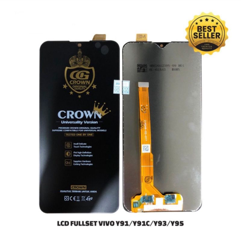 LCD Touchscreen Vivo Y91 / Y91C / Y93 / Y95 / Y1s ORG ORI TS Fullset Complete Komplit New 1set Asli 