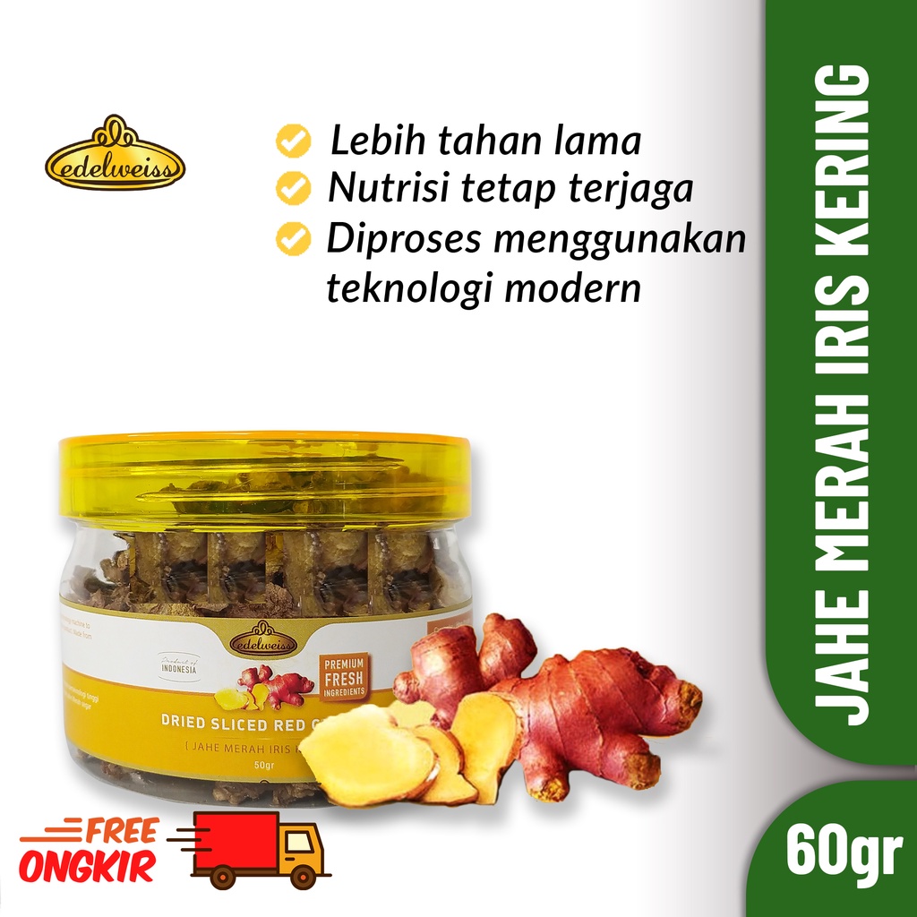 

Edelweiss Rempah Jahe Merah Kering (Dried Red Ginger) 60gr