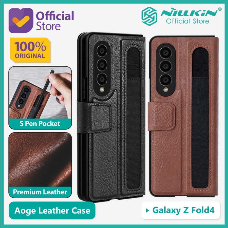 Nillkin Aoge Leather Cover S Pen Holder Case Samsung Galaxy Z Fold 4 FOLD 3