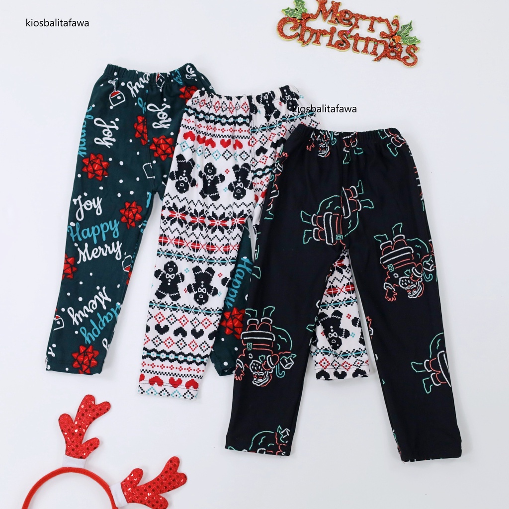 [KATUN KOREA] SPESIAL CHRISTMAS Legging Cecilia uk 1-2 tahun PREMIUM IMPORT / Celana Leging Anak Perempuan IMPORT