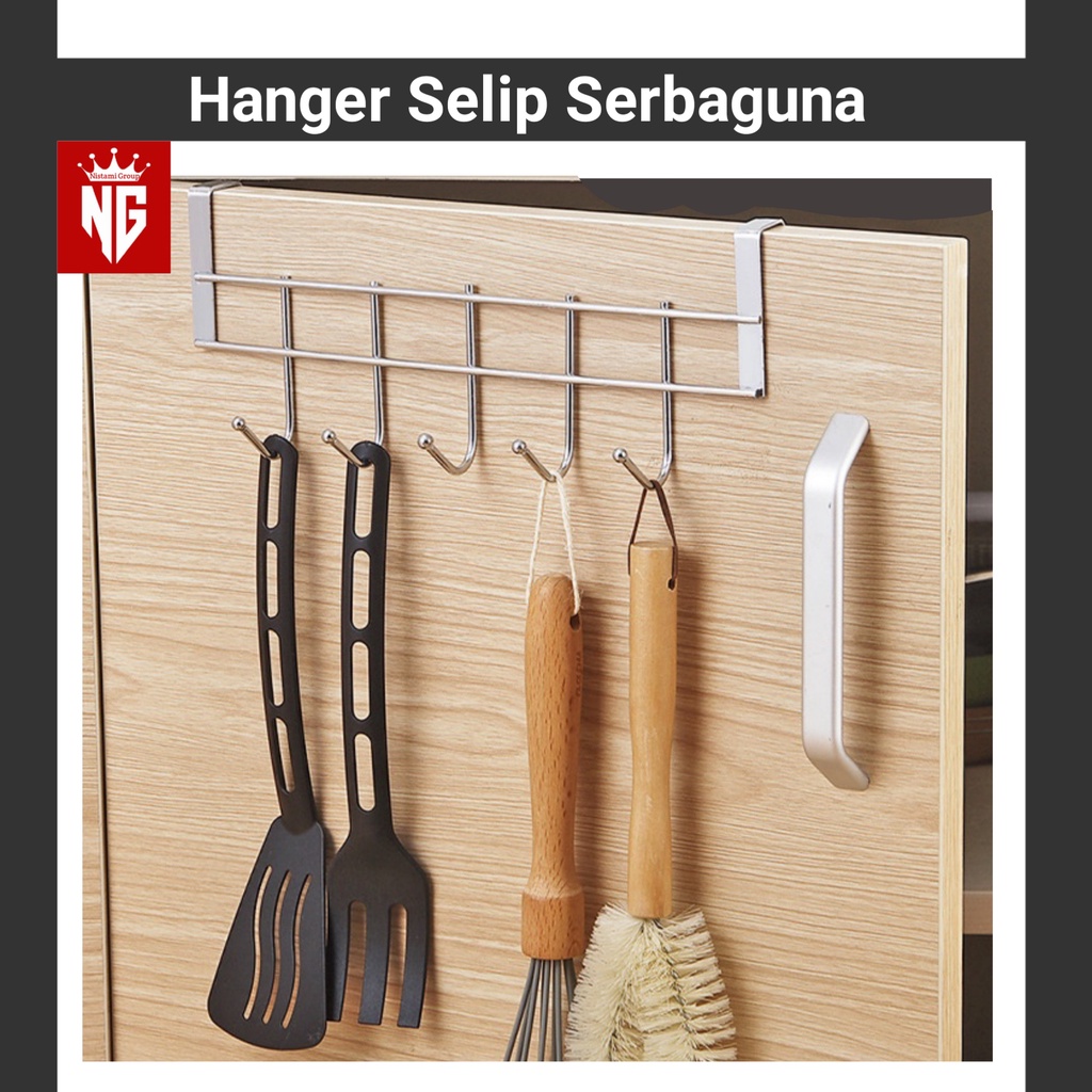 Gantungan Hanger 5 Hook Serbaguna Rak Gantung Lemari Kuat Tempat Gantungan Rak Gantung Baju Tas Kunc