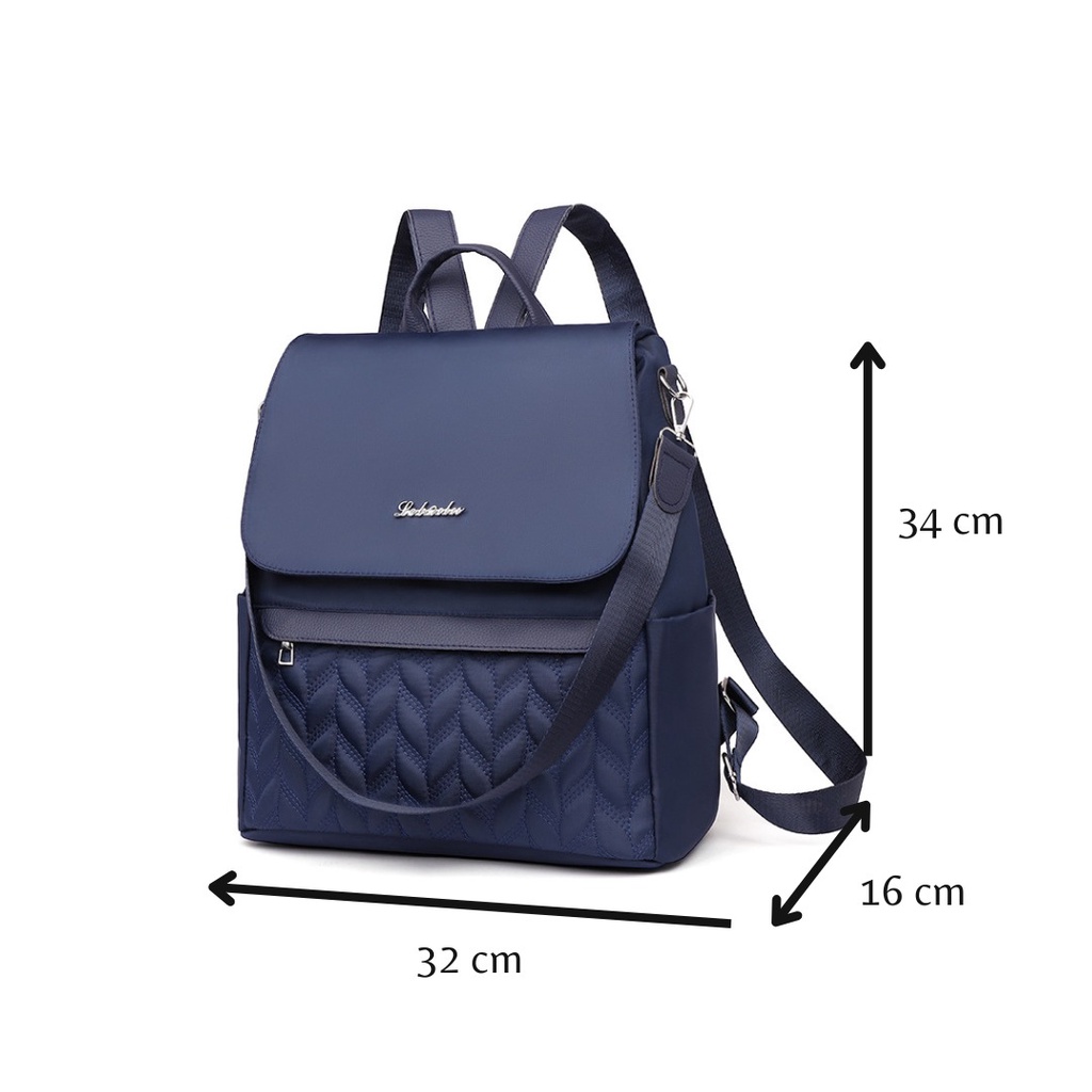 TAS RANSEL WANITA BACKPACK IMPORT ANTI AIR NAVY HAROGA PREMIUM PUNGGUNG GENDONG SEKOLAH REMAJA KULIAH KERJA FASHION KEKINIAN KOREA TA693N1 BRANDED BATAM