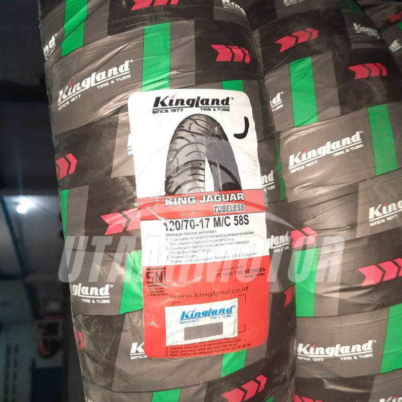 RK BAN MOTOR KINGLAND KING JAGUAR RING 17 110/70-17 120/70-17 130/70-17 120/80-17 TUBELESS