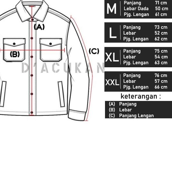 Jaket Trucker Kemeja Semi Parka Wolv Hitam Army Maroon Coklat Premium - Hijau, L