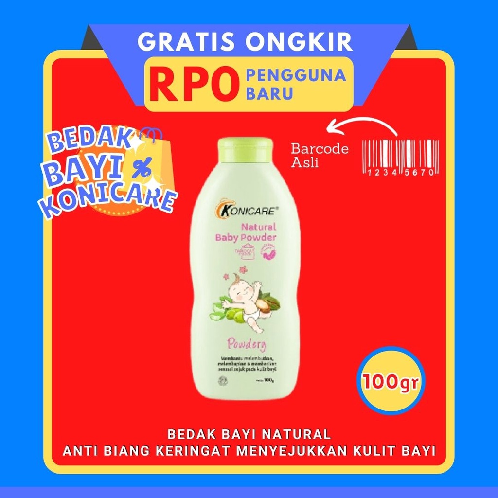 Konicare bedak biang keringat 100gr - bedak bayi 100 gr