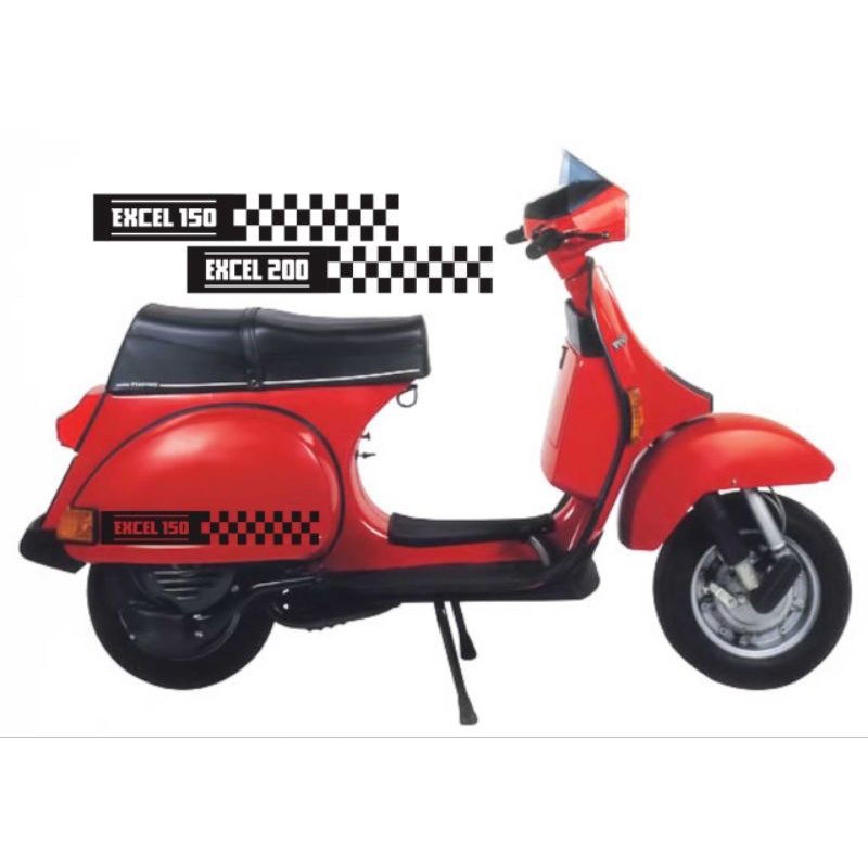 STICKER VESPA P150XE VESPA EXCEL 150 VESPA EXCEL 200 STICKER CUTTING BOX VESPA