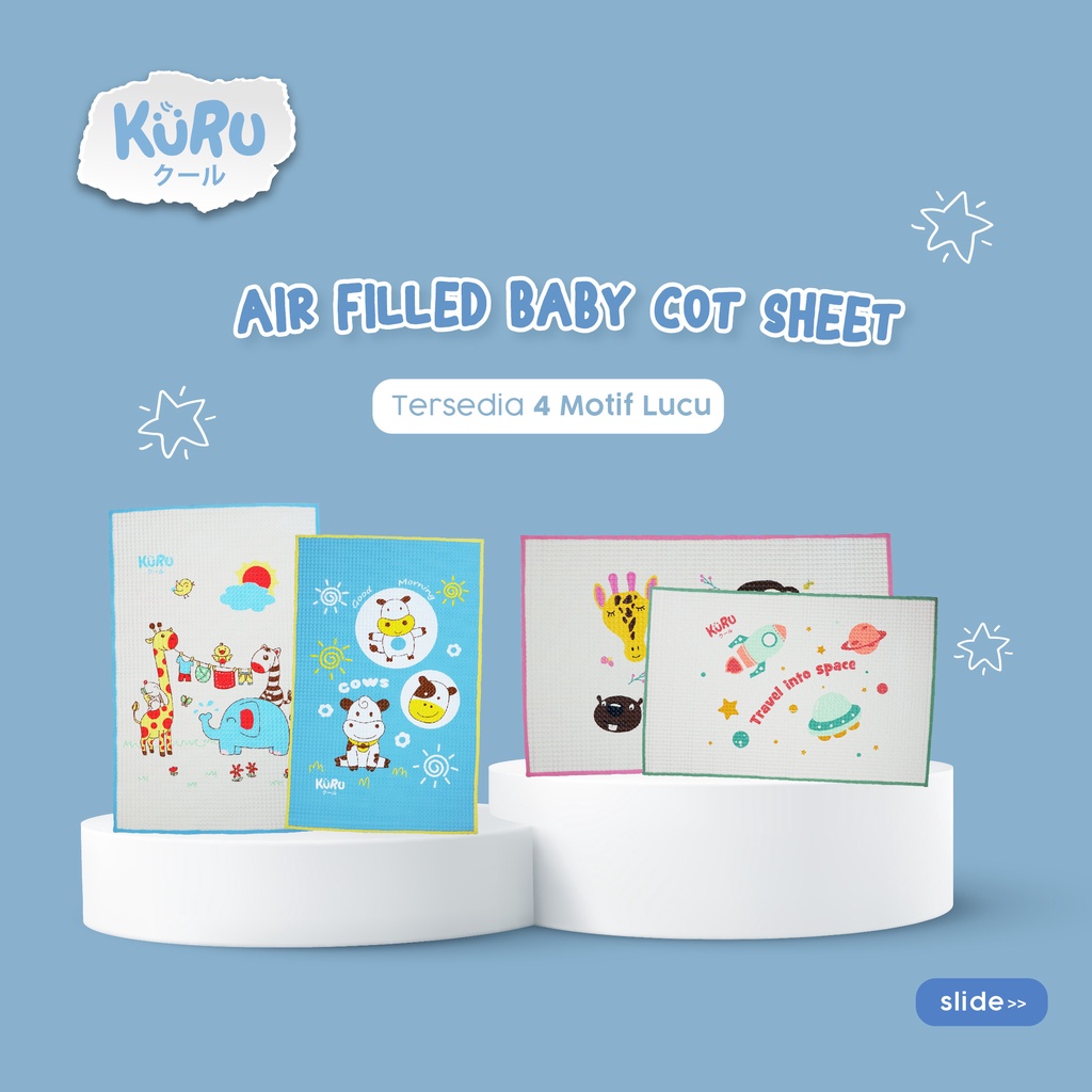 Kuru Baby Organic Healthy Cot Sheet | Perlak Organik Alas Ompol untuk baby