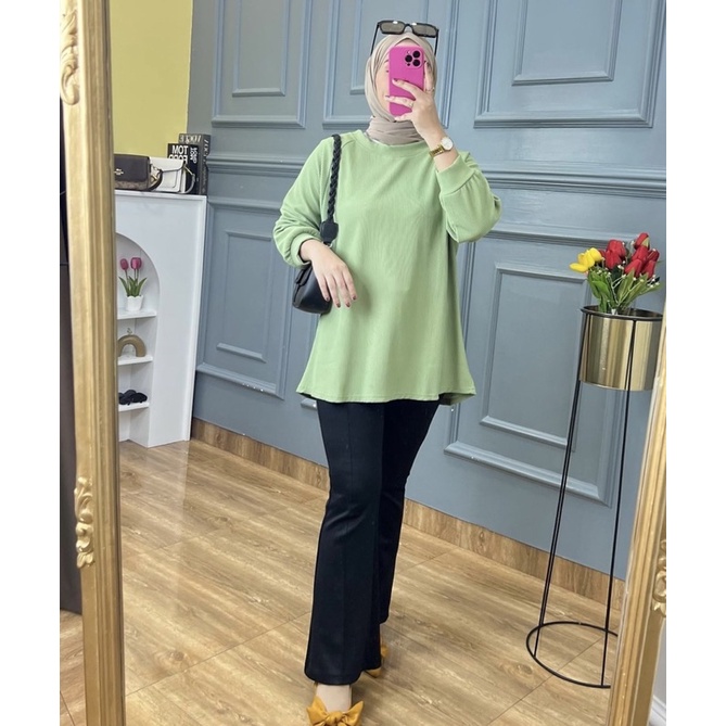 1248 atasan oversize merk clarke atasan hanover