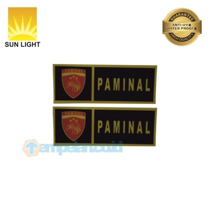 STIKER SIGN PLAT PAMINAL POLRI