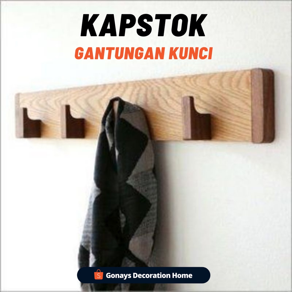 PROMO BIG SALE / Kapstok Gantungan Kayu Unik / Kapstok Minimalis / Kapstok Vintage Estetik / Tempat 