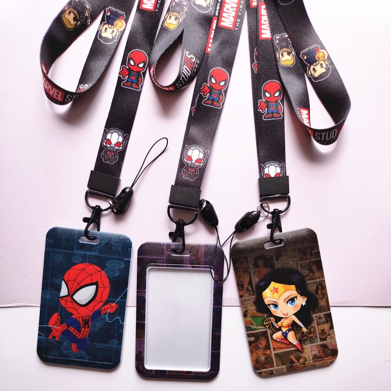 Holder Kartu Motif Kartun Marvel Dengan Lanyard Untuk Mahasiswa