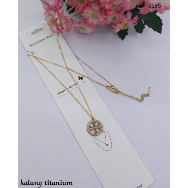 Promo kalung titanium 100%asli tidak luntur dan tidak menyebabkan alergi