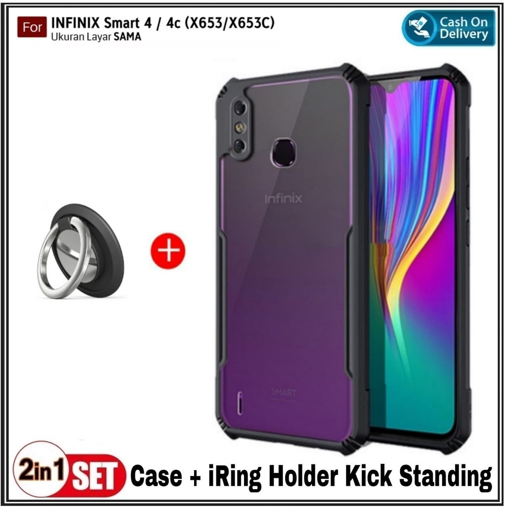 Riyanali_Shop Case Ring Infinix S4 / S5 / S5 Lite / S5 Pro / Smart 4 Plus / Smart 4 / Smart 4c / Sma