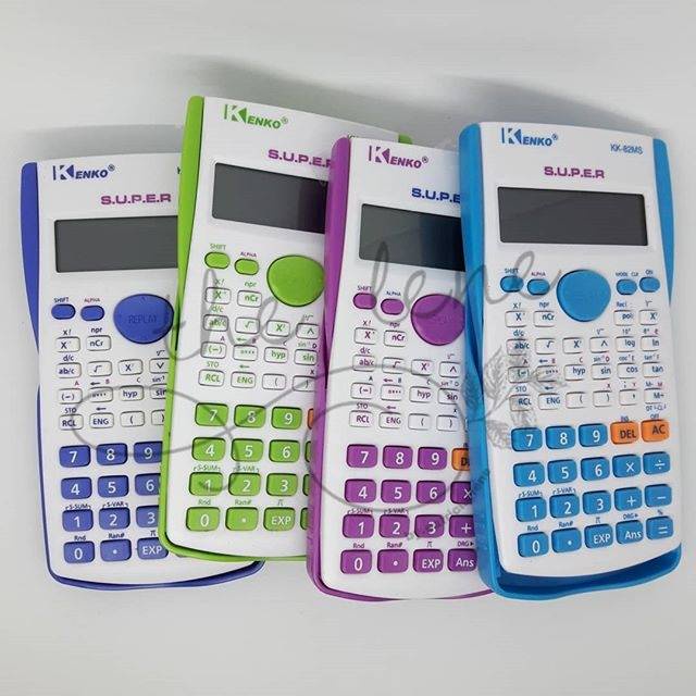 

KALKULATOR SCIENTIFIC KENKO KK-82MS calculator ilmiah anak sekolah sin cos tan 2 line baris 12 digit pink hijau biru