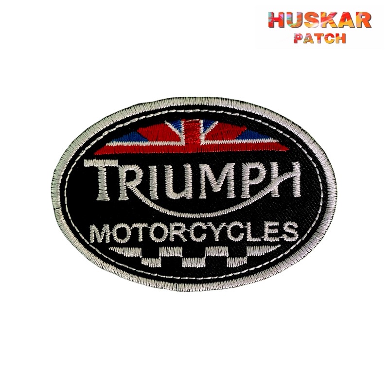 PATCH BORDIR EMBLEM BORDIR TRIUMPH MOTORCYCLE AKSESORIS FASHION EMBLEM MOTOR