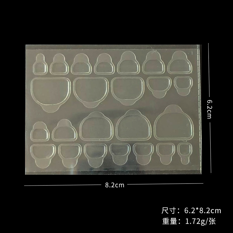 24pcs / Set Lem Jelly Perekat Kuku Palsu Tahan Air Untuk Nail Art / Manicure