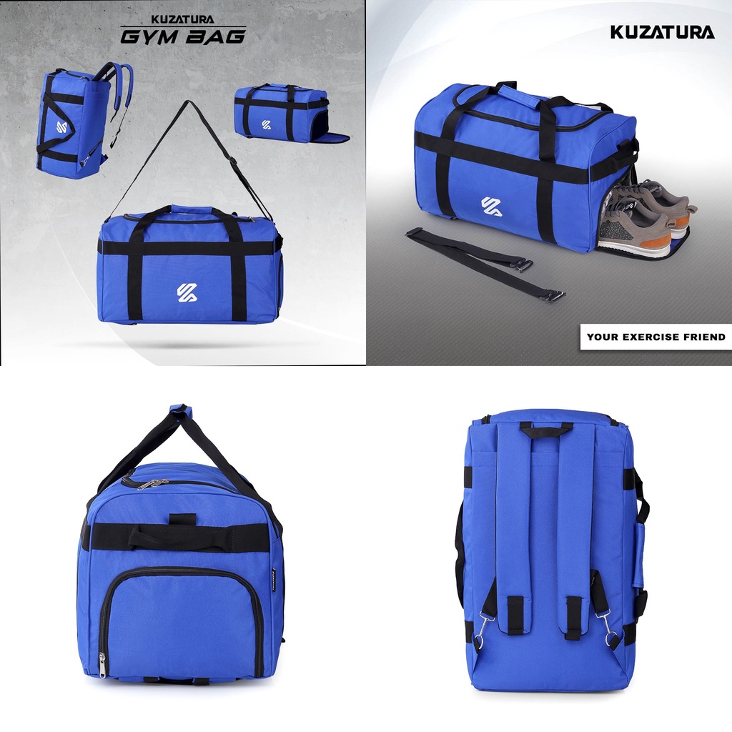 Tas Travel Gym Fitness Kuzatura Bag Multifungsi Tas Sepatu Baju Olahraga Travelbag Duffelbag