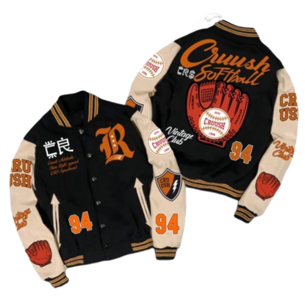 Varsity Jacket Baseball Vintage - Jaket Bomber Varsity Premium - Jaket Baseball Varsity Pria Wanita Original