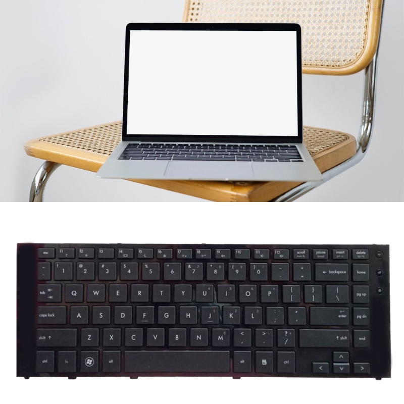 Btsg Untuk Keyboard HP Probook Seri 5320m 5320m Dengan Frame US 618843-001 Aksesoris Keyboard Hitam Pengganti Baru