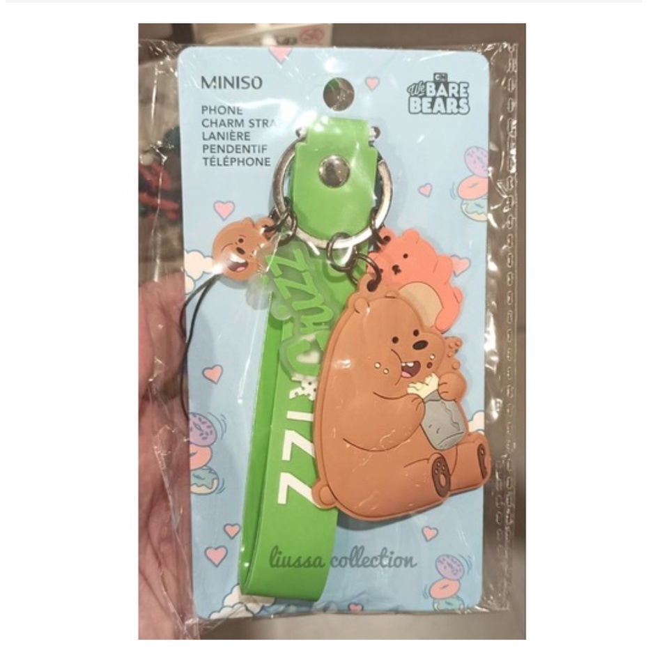 Gantungan Hp Miniso - We Bare Bears Collection 4.0 Phone Charm Strap