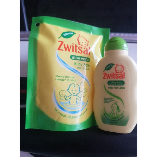 Zwitsal Baby Hair Lotion 50Ml: Free Baby Bath Hair &amp; Body Refill 55Ml