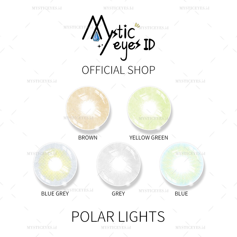 [✅COD] MYSTICEYES SOFTLENS POLAR LIGHTS SERI LENSA KONTAK MINUS  -1.00 S/D -8.00 14.2MM