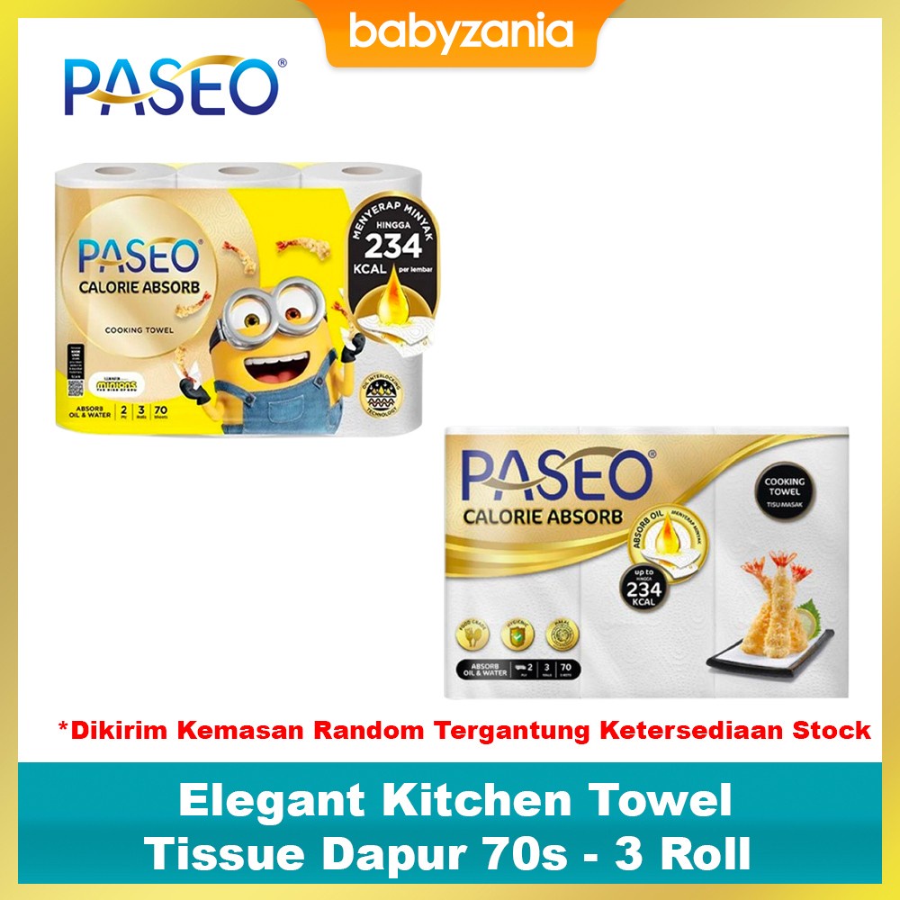 Paseo Elegant Kitchen Towel Tissue Dapur 70s - 3 Roll