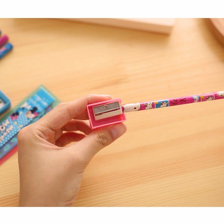 MINI STATIONERY SET ALAT TULIS SEKOLAH 5 in 1 KARAKTER LUCU PENSIL - RANDOM MOTIF