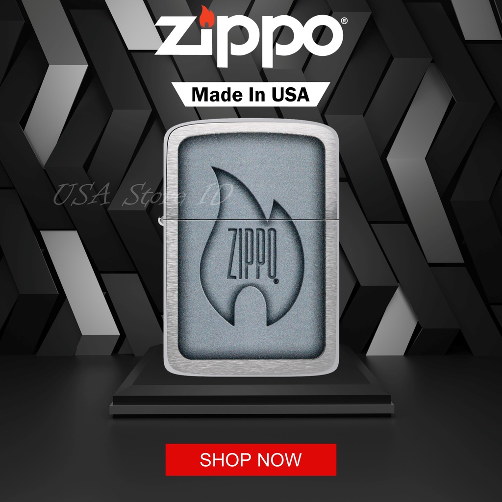 Korek Api Zippo Design 48190 Original Made In USA Garansi Resmi