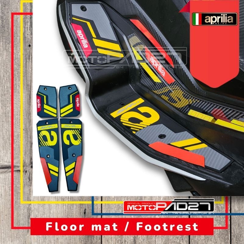 Karpet Footrest Floor Pijakan kaki APRILIA SR-GT200 Premium