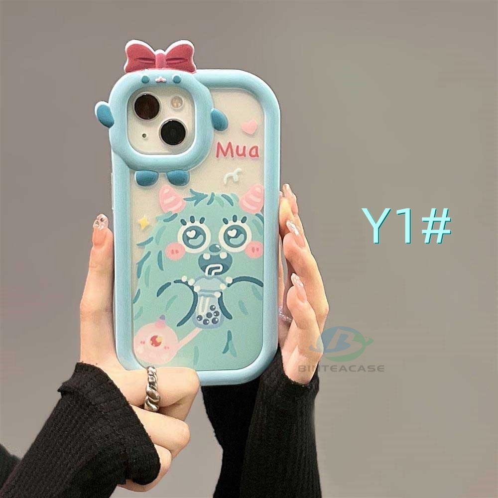Case Desain Kartun Monster Kecil Untuk IPhone 14 Pro Max 13 Pro Max 11 12 Xr XS Max 6 6S 7 8 Plus