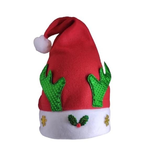 Topi Natal Santa Polos Lucu Keren dan Variasi Hiasan Bermotif Santa Rusa Snowman (VH)