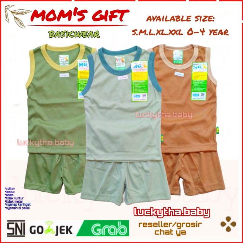 mom's gift polos- setelan singlet anak laki-laki 0-4 tahun moms gift  earth colors cellestial terbaru / setelan kutung mom's gift