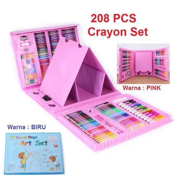 

Alat Lukis dan Mewarnai Art Set Krayon Alat Mewarnai Isi 208 Pcs