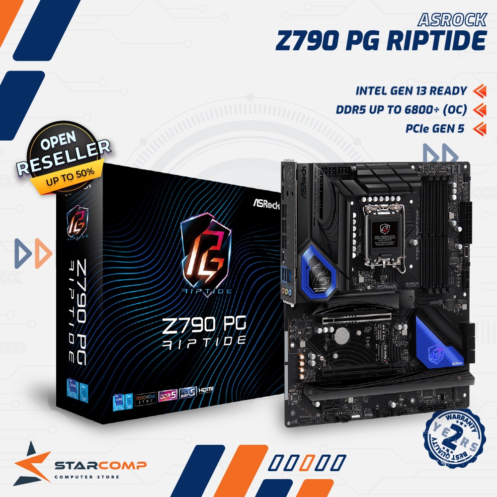 Asrock Z790 PG Phantom Gaming Riptide Intel LGA1700 MOBO Z 790 DDR5